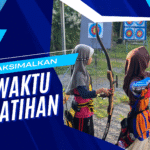 Atlet panahan sedang berlatih fokus untuk memaksimalkan waktu latihan agar hasilnya lebih efektif.